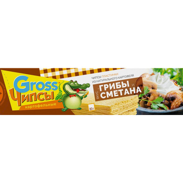 Купить Чипсы "Gross" грибы/сметана 80гр Купить Чипсы "Gross" грибы/сметана 80гр