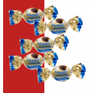 Мини-карамель молочная "Милкомания" с шоколадной начинкой 1кг/6 шт