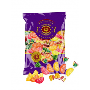 Карамель леденцовая Веселые дольки лимон, апельс, грейп 1кг