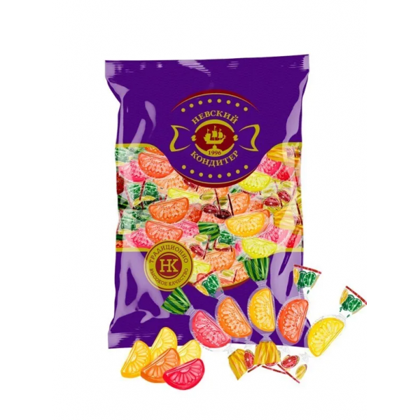 Купить Карамель леденцовая Веселые дольки лимон, апельс, грейп 1кг Купить Карамель леденцовая Веселые дольки лимон, апельс, грейп 1кг
