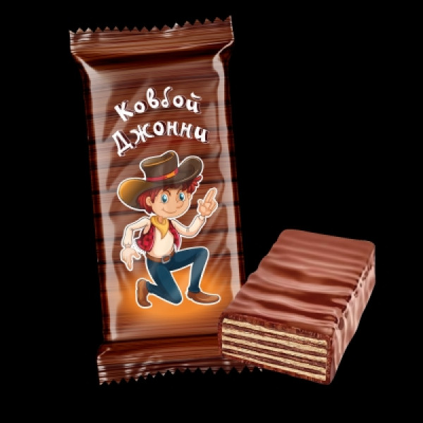 Купить Конфеты вафельные глазированные с кремовой начинкой "Ковбой Джонни" 4кг Купить Конфеты вафельные глазированные с кремовой начинкой "Ковбой Джонни" 4кг