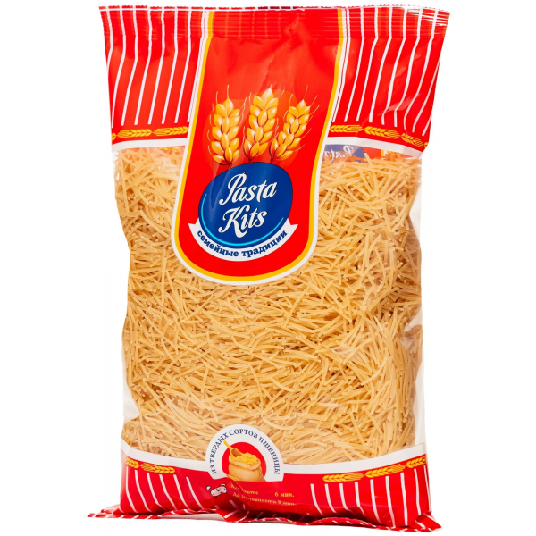 Купить Макароны Pasta Kits Вермишель паутинка 450гр/30 шт Купить Макароны Pasta Kits Вермишель паутинка 450гр/30 шт