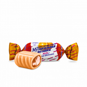 Карамель с желейной начинкой Музыкальная мозайка желе со вкусом апельсина 1кг