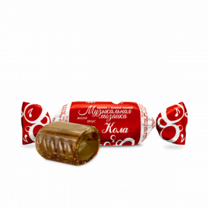 Карамель с желейной начинкой Музыкальная мозайка желе со вкусом колы 1кг/8