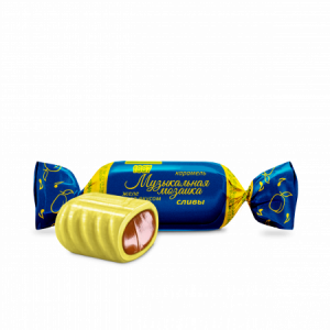 Карамель с желейной начинкой Музыкальная мозайка желе со вкусом сливы 1кг/8