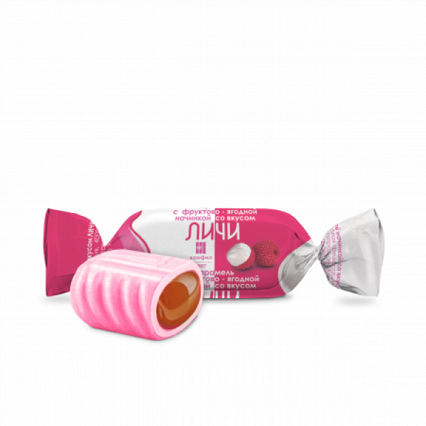 Купить Карамель с фруктово-ягодной начинкой со вкусом Личи 1кг/8 Купить Карамель с фруктово-ягодной начинкой со вкусом Личи 1кг/8