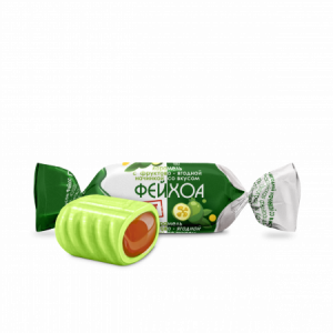 Карамель с фруктово-ягодной начинкой со вкусом фейхоа 1кг