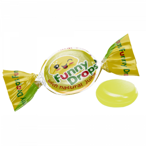 L155 Карамель с жел нач Funny Drops со вусом лимона 1кг/5