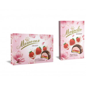 52021 Десерт "Магнолия" клубника со сливками" 175 гр./12 шт