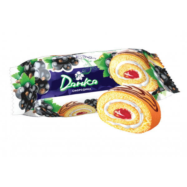 Купить Рулет бисквитный "ДонКо" смородина 160гр Купить Рулет бисквитный "ДонКо" смородина 160гр