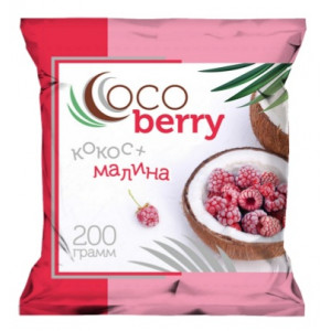 Конфеты глазир.с кокосовой стружкой и кокосовой стружкой с малиной"Cocoberry" 200 гр./20 шт