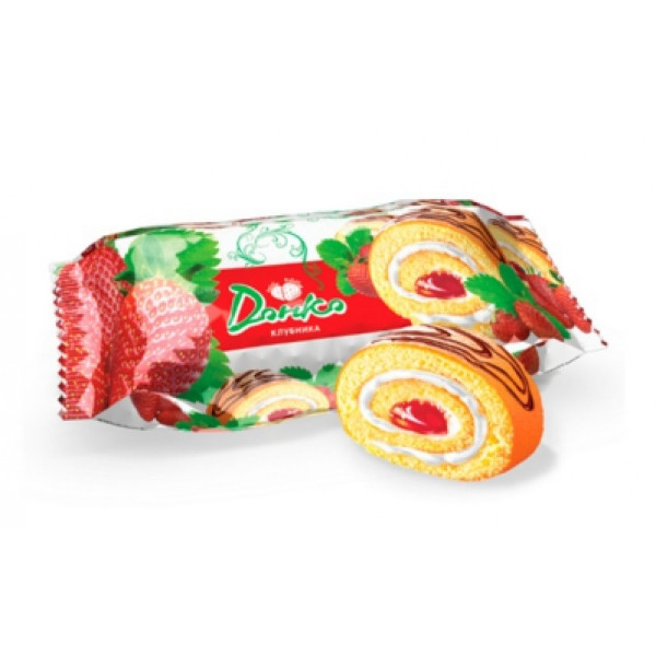 Купить Рулет бисквитный "ДонКо" клубника 160гр Купить Рулет бисквитный "ДонКо" клубника 160гр