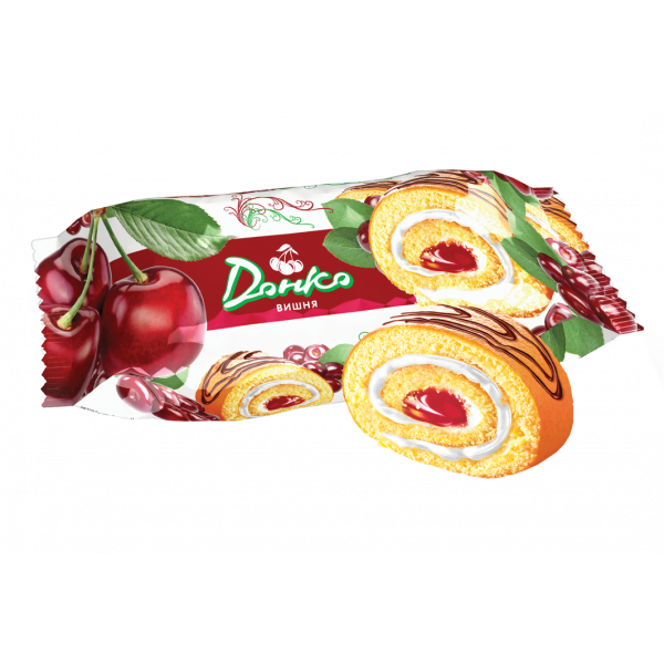 Купить Рулет бисквитный "ДонКо" вишня 160гр Купить Рулет бисквитный "ДонКо" вишня 160гр