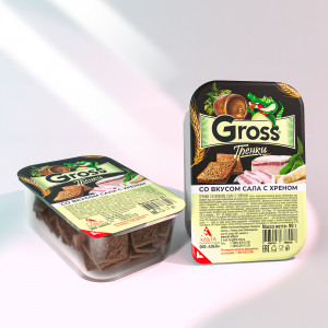 Gross гренки со вкусом сала с хреном 90гр