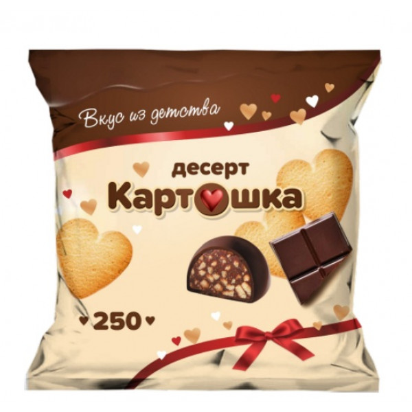 Конфеты глазир.кондит.глазурью "Десерт Картошка" 230 гр./32 шт Конфеты глазир.кондит.глазурью "Десерт Картошка" 230 гр./32 шт