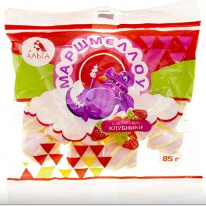 Зефир жевательный "Маршмеллоу с ароматом клубники" 85гр