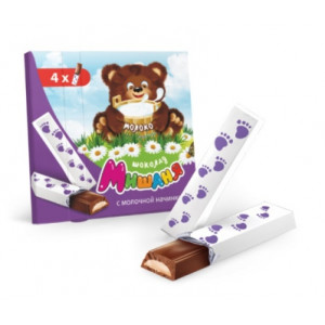 Шоколад "Мишаня" с молочной начинкой 45гр