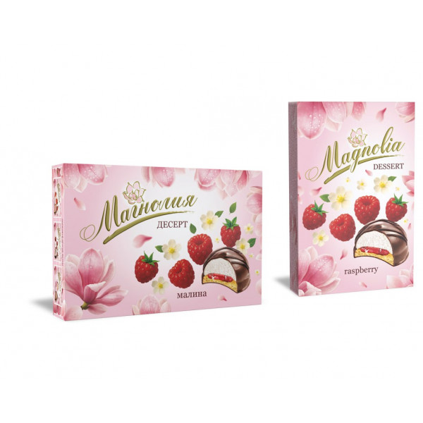 Купить 52083 Десерт "Магнолия" малина" 175 гр./12 шт Купить 52083 Десерт "Магнолия" малина" 175 гр./12 шт